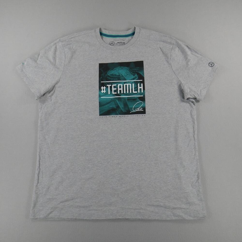 Mercedes AMG Petronas Motorsports Mens XXL T Shirt Gray Team LH44 Formula 1